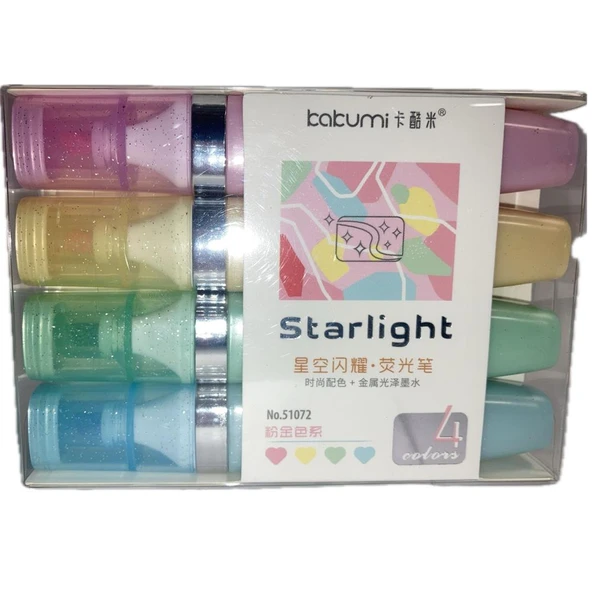 Bafix Fosforlu Kalem Simli Starlight 4 Lü Blister Simli Fosforlu Kalem ürün görseli 1