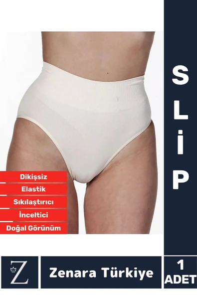 Gündelik İz Göstermez Alt Karın Toparlayan Sıkılaştıran İncelten Dikişsiz Yüksek Bel Slip Korse ürün görseli 1