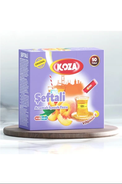Koza Tek İçimlik Şeftali Aromalı Toz İçecek 50'li ürün görseli 1
