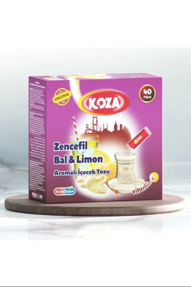 Koza Tek İçimlik Zencefil Bal Limon Aromalı Toz İçecek 40'lı ürün görseli 1