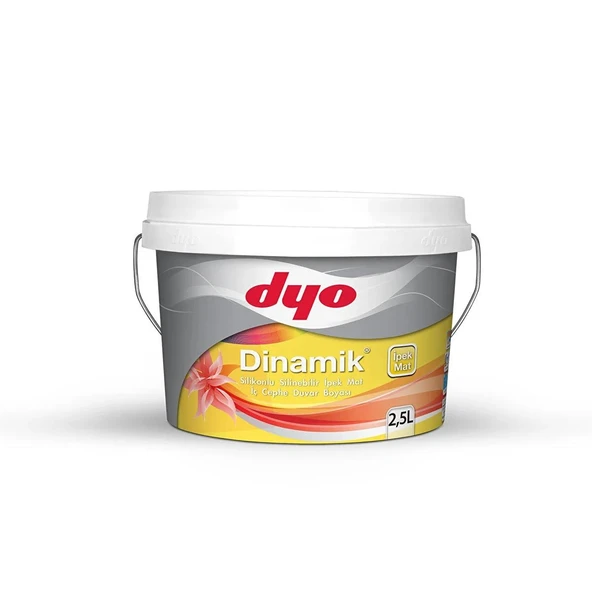 DYO (7570) GÖLGEM 2,5LT DİNAMİK İPEKMAT SİLİKONLU SİLİNEBİLİR İÇ CEPHE DUVAR BOYASI ürün görseli 1