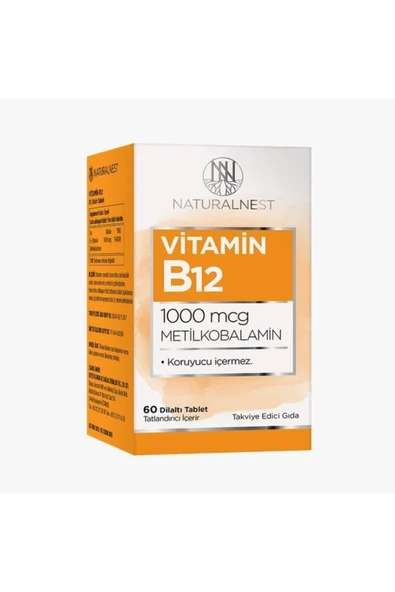 Naturalnest Vitamin B12 1000 Mcg Metilkobalamin 60 Dilaltı Tablet ürün görseli 1