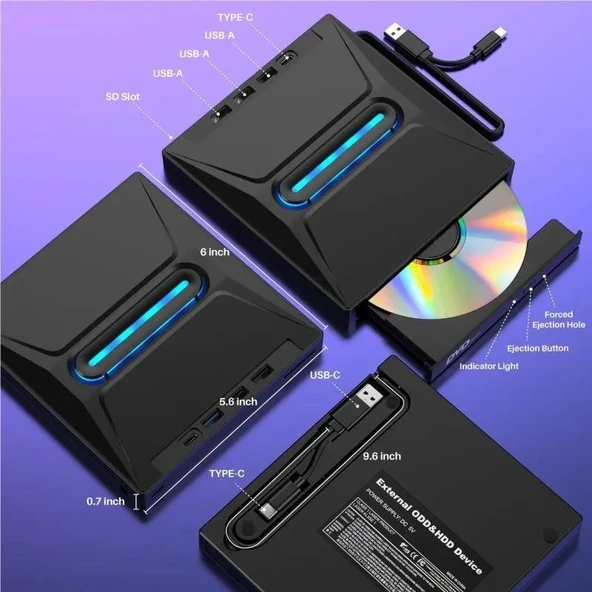 極上品！Core-i5/テンキー/HDD640G/ソフト多数/DVD焼き/特典 PTTAVM: Valkyrie USB 3.0 Harici External CD DVD Okuyucu Yazıcı LED