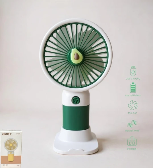 Avec USB Şarjlı El Fanı I Mini Taşınabilir Fan I Yaz Serinleticisi I Vantilatör I Telefon Standlıı ürün görseli 1
