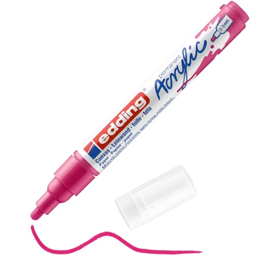Edding Akrilik Markör Kalem Telemagenta Koyu Pembe - 2 adet ürün görseli 1