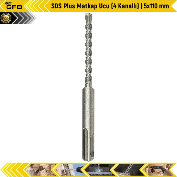 Gfb Sds Plus Matkap Ucu (4 Kanallı) | 5X110 Mm ürün görseli 1