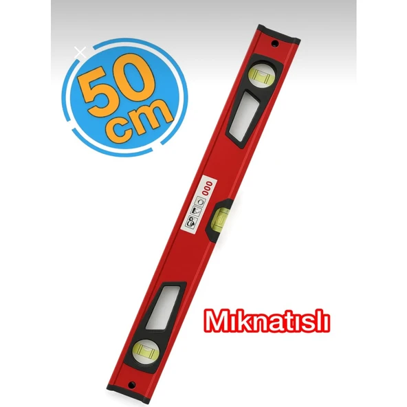 Gfb Profesyonel Mıknatıslı Kırmızı Su Terazisi 50 Cm ürün görseli 1