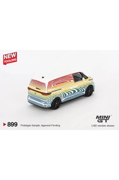 Mini GT 899 Volkswagen ID. Buzz Prototype "Rainbow" 1/64 Model Araba - Resim 2