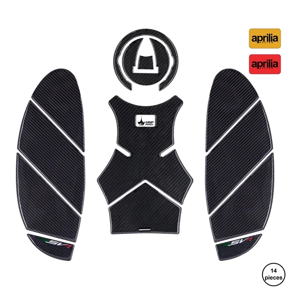Grippatch Aprilia RSV4 2024 ile Uyumlu Kaydırmaz 6D Karbon 14 Parça Tank Pad Seti GC46 ürün görseli 1