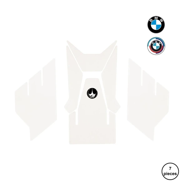 Grippatch BMW S1000XR 2023 ile Uyumlu Kaydırmaz Şeffaf 7 Parça Tank Pad Seti GT44 ürün görseli 1