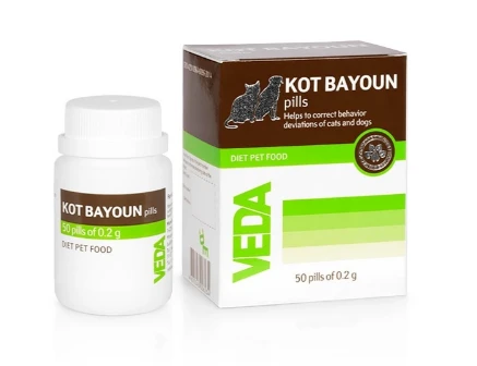 Veda Kot Bayoun Kedi Köpek Davranış Dengeleyici 50 tablet ürün görseli 1