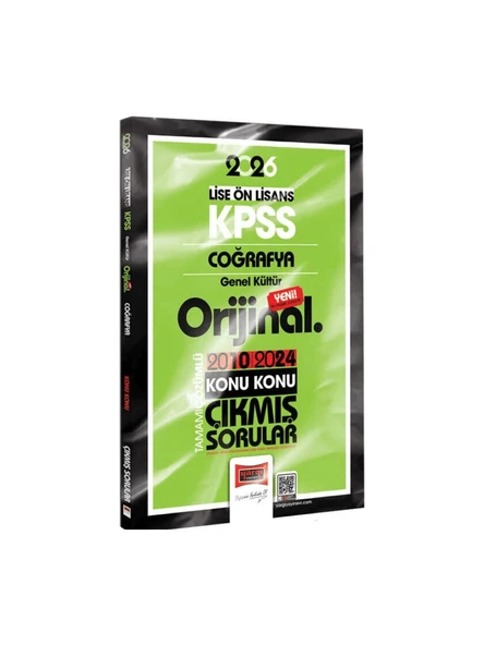 Yargı Yayınları 2026 KPSS Lise-Önlisans Coğrafya Orijinal 2010-2024 Konu Konu Çıkmış Sorular ürün görseli 1