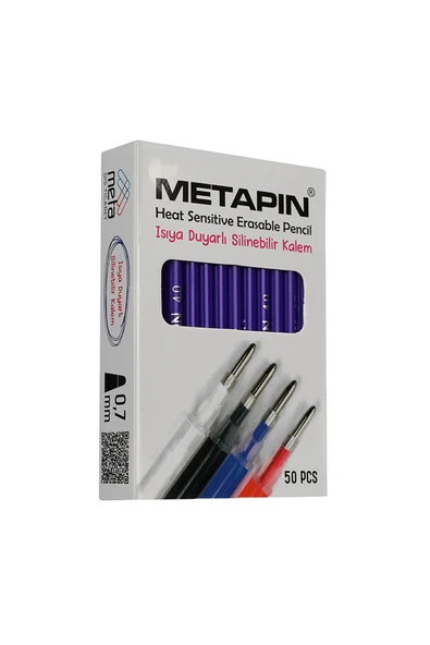 Metapin Isı ile Silinebilen Uçan Refill Kalem İçi Mavi (0.7 mm) - 50 Adet ürün görseli 1