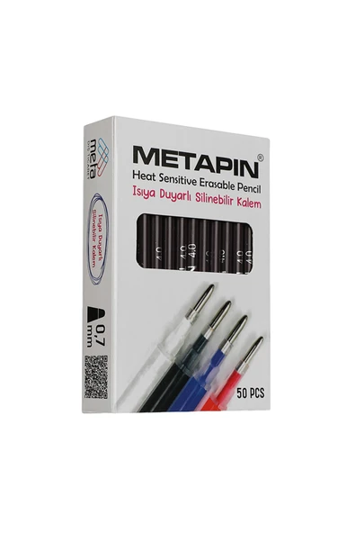 Metapin Isı ile Silinebilen Uçan Refill Kalem İçi Siyah (0.7 mm) - 50 Adet ürün görseli 1