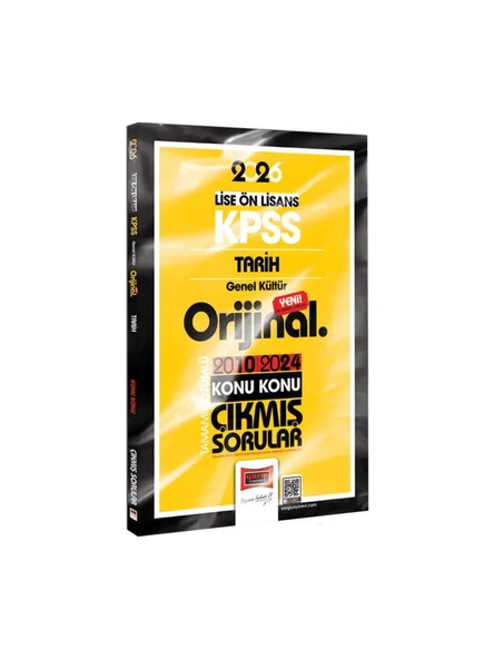 Yargı Yayınları 2026 KPSS Lise-Önlisans Tarih Orijinal 2010-2024 Konu Konu Çıkmış Sorular ürün görseli 1