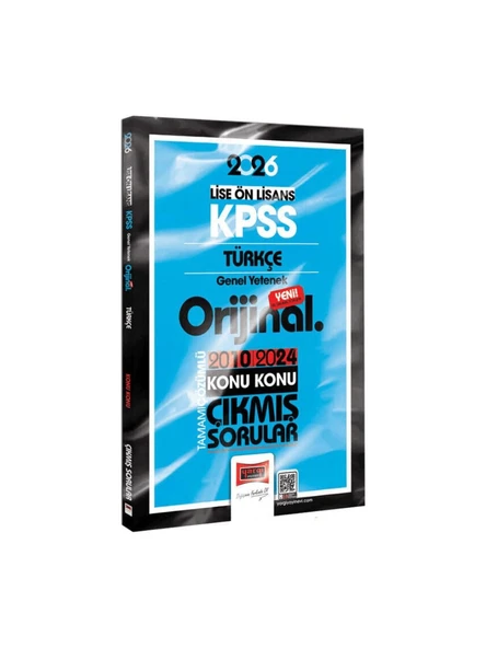 Yargı Yayınları 2026 KPSS Lise-Önlisans Türkçe Orijinal 2010-2024 Konu Konu Çıkmış Sorular ürün görseli 1