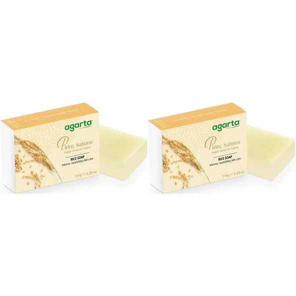 Agarta El Yapımı Doğal Sabun 150GR Pirinç (2 Li Set) ürün görseli 1
