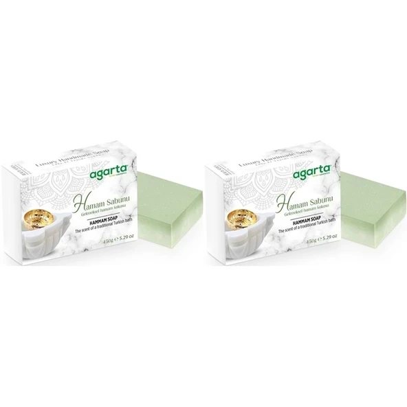 Agarta El Yapımı Doğal Sabun 150GR Hamam (2 Li Set) ürün görseli 1