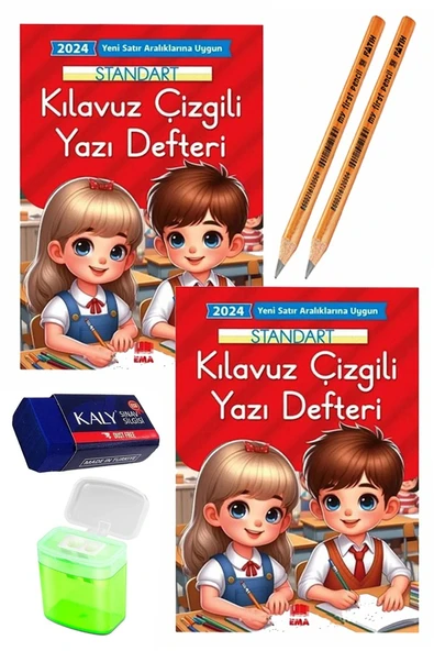 Güzel Yazı Defteri Orta Boy Fatih Jumbo Kurşun Kalem Sınav Silgisi Kalemtraş Yeni Müfredat Standart Klavuz Çizgili ürün görseli 1