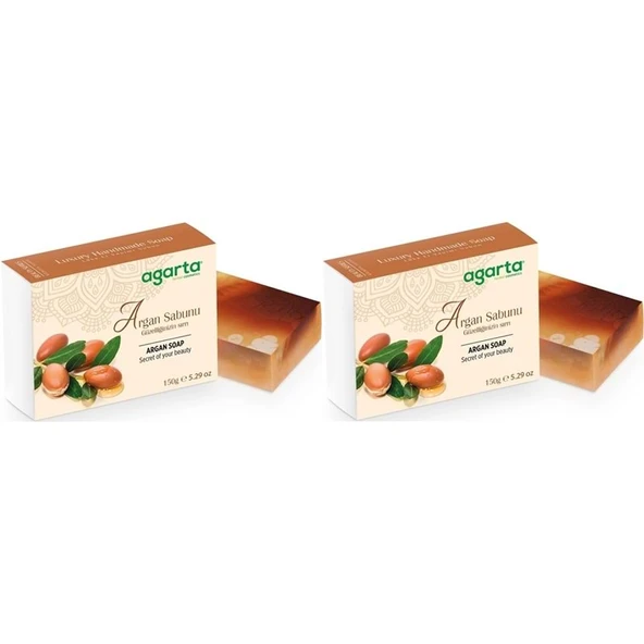 Agarta El Yapımı Doğal Sabun 150GR Argan (2 Li Set) ürün görseli 1