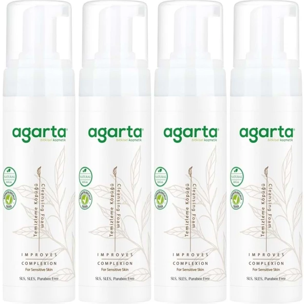 Agarta Doğal Yüz Temizleme Köpüğü 225ML (4 Lü Set) ürün görseli 1