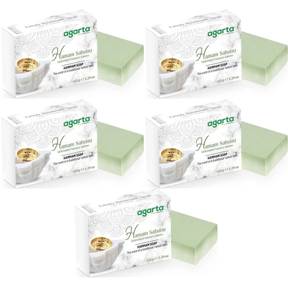 Agarta El Yapımı Doğal Sabun 150GR Hamam (5 Li Set) ürün görseli 1