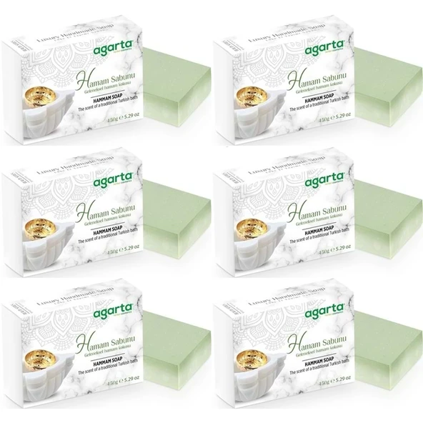 Agarta El Yapımı Doğal Sabun 150GR Hamam (6 Lı Set) ürün görseli 1