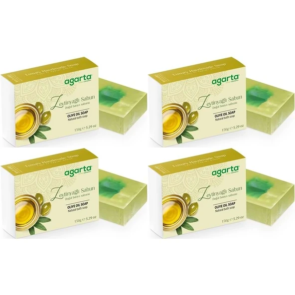 Agarta El Yapımı Doğal Sabun 150GR Zeytinyağlı (4 Lü Set) ürün görseli 1