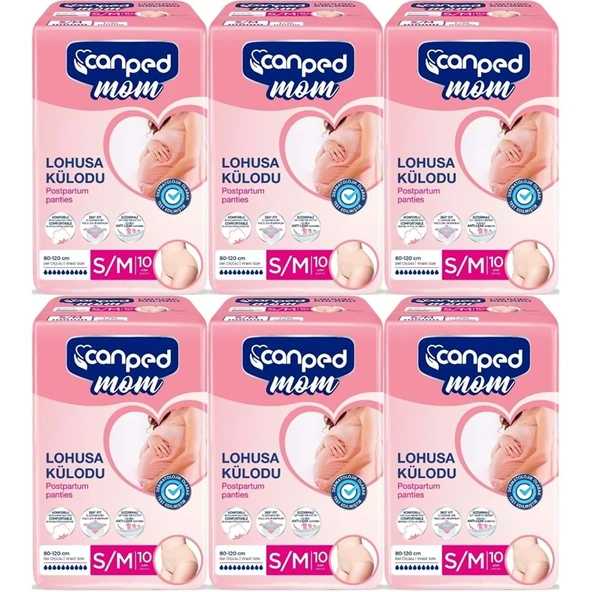 Canped Mom Lohusa Külodu - Külot Bez S - Small - Küçük / M - Medium - Orta 60 Adet (6PK*10) ürün görseli 1