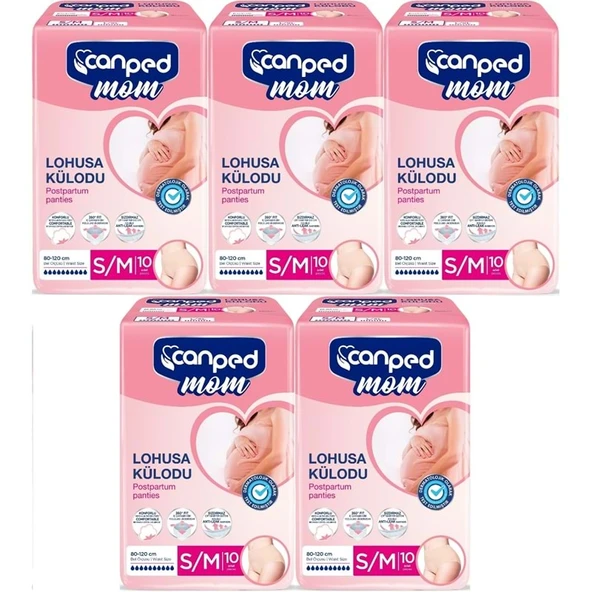 Canped Mom Lohusa Külodu - Külot Bez S - Small - Küçük / M - Medium - Orta 50 Adet (5PK*10) ürün görseli 1