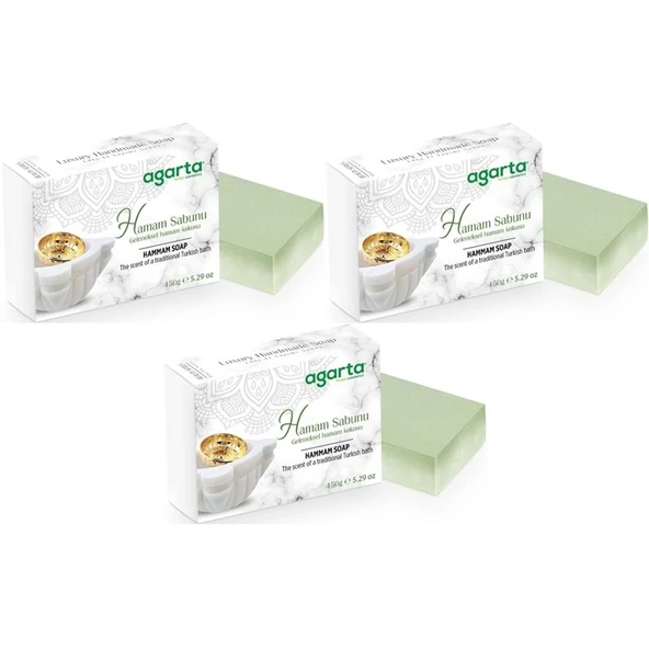 Agarta El Yapımı Doğal Sabun 150GR Hamam (3 Lü Set) ürün görseli 1