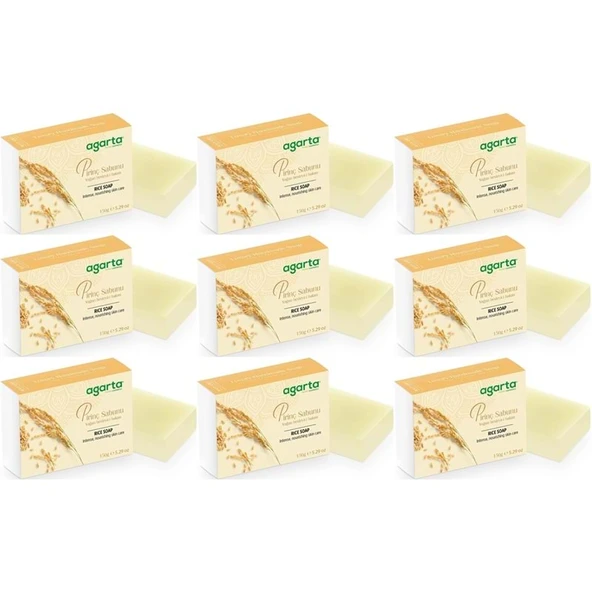 Agarta El Yapımı Doğal Sabun 150GR Pirinç (9 Lu Set) ürün görseli 1