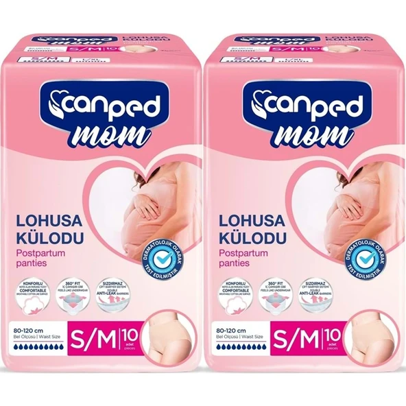 Canped Mom Lohusa Külodu - Külot Bez S - Small - Küçük / M - Medium - Orta 20 Adet (2PK*10) ürün görseli 1