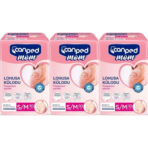 Canped Mom Lohusa Külodu - Külot Bez S - Small - Küçük / M - Medium - Orta 30 Adet (3PK*10) ürün görseli 1