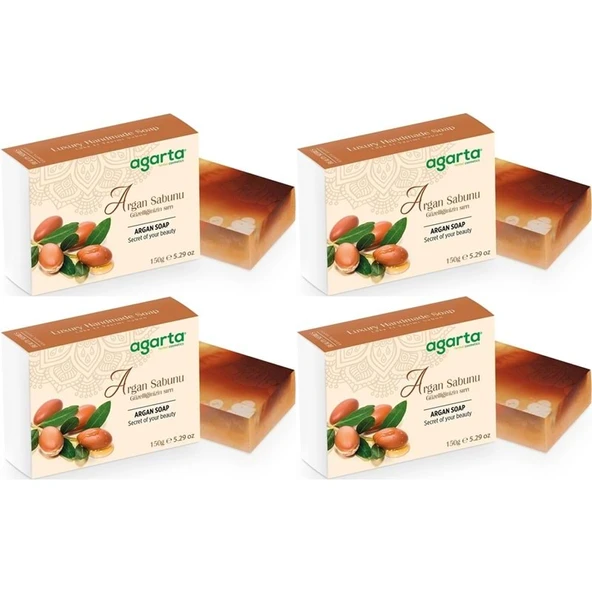 Agarta El Yapımı Doğal Sabun 150GR Argan (4 Lü Set) ürün görseli 1