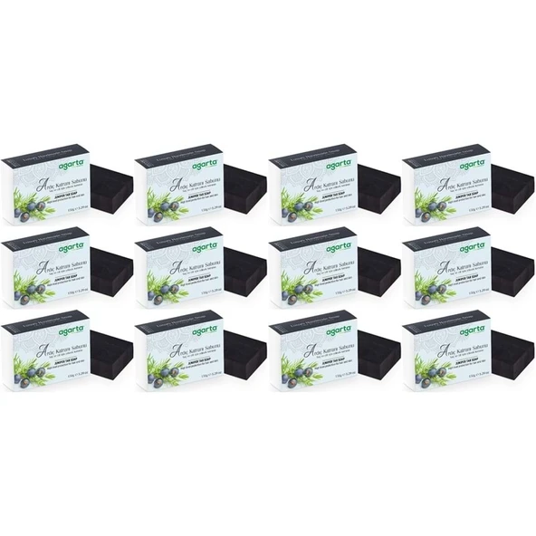 Agarta El Yapımı Doğal Sabun 150GR Ardıç Katranı (12 Li Set) ürün görseli 1