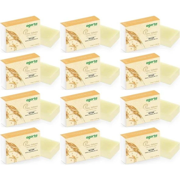 Agarta El Yapımı Doğal Sabun 150GR Pirinç (12 Li Set) ürün görseli 1