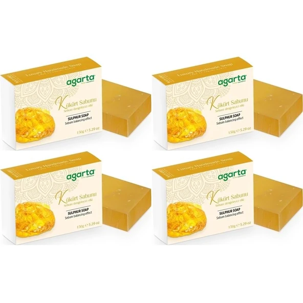 Agarta El Yapımı Doğal Sabun 150GR Kükürt (4 Lü Set) ürün görseli 1