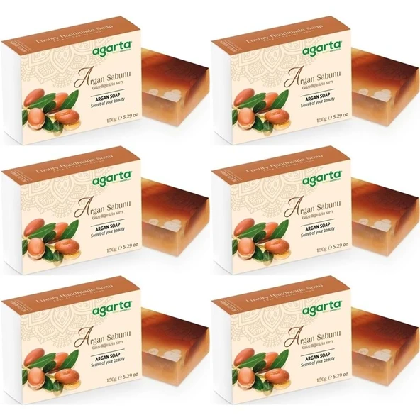 Agarta El Yapımı Doğal Sabun 150GR Argan (6 Lı Set) ürün görseli 1