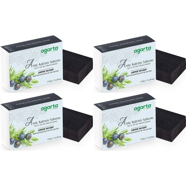 Agarta El Yapımı Doğal Sabun 150GR Ardıç Katranı (4 Lü Set) ürün görseli 1