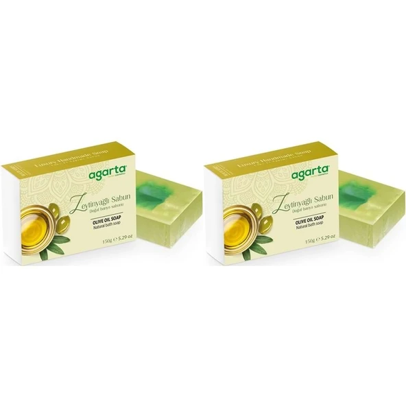 Agarta El Yapımı Doğal Sabun 150GR Zeytinyağlı (2 Li Set) ürün görseli 1