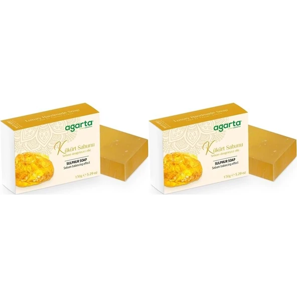 Agarta El Yapımı Doğal Sabun 150GR Kükürt (2 Li Set) ürün görseli 1