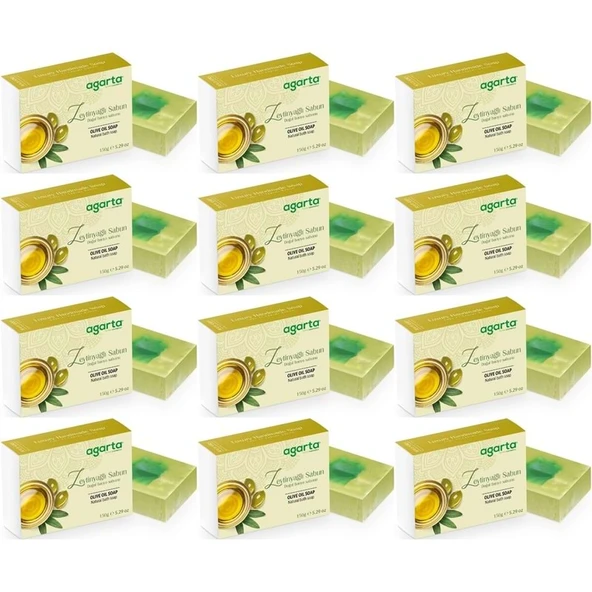 Agarta El Yapımı Doğal Sabun 150GR Zeytinyağlı (12 Li Set) ürün görseli 1