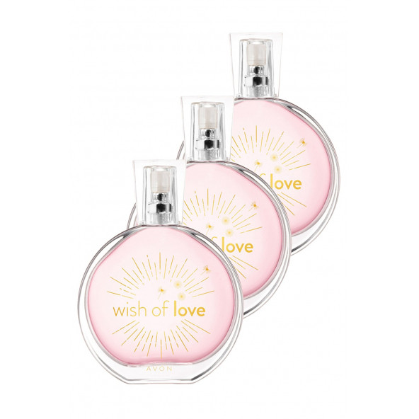 Avon Wish Of Love Kadın Parfüm Edt 50 ml 3'lü Set ürün görseli 1