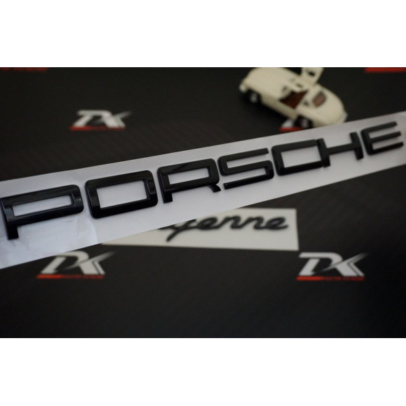 Porsche Cayenne Bagaj 3M 3D ABS Yazı Logo Siyah Amblem Seti ürün görseli 1