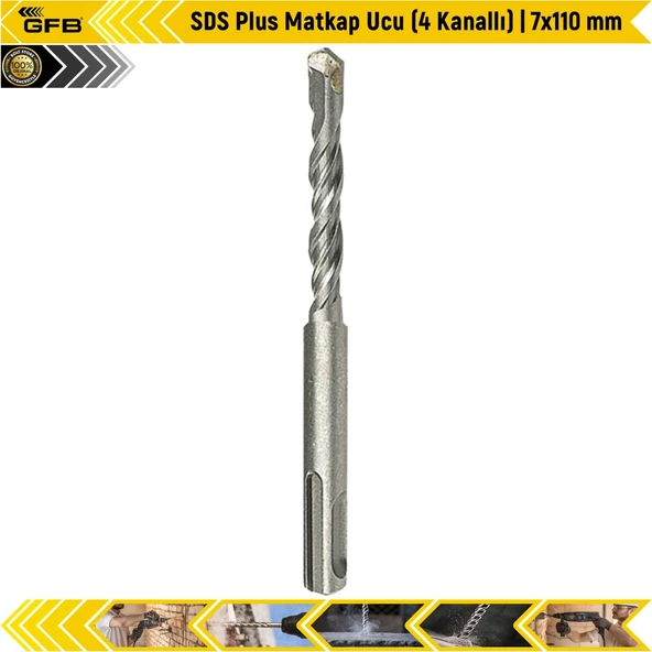 Gfb Sds Plus Matkap Ucu (4 Kanallı) | 7X110 Mm ürün görseli 1