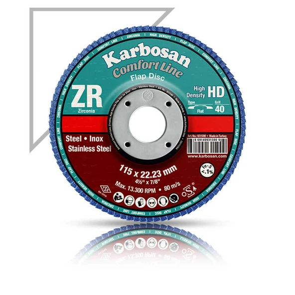 Karbosan 115x22x40 Kum Flap Disk ZR - Karbosan 983450 ürün görseli 1