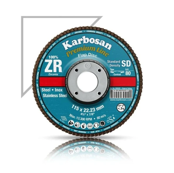 Karbosan 180x22x80 Kum Flap Disk ZR - Karbosan 983945 ürün görseli 1