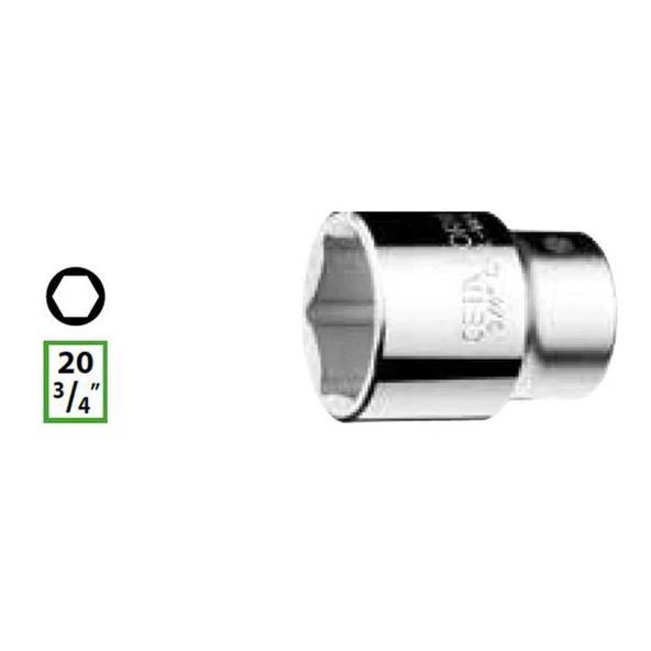 Ceta Form 3/4"Altı Köşe Lokma Anahtar 19mm - C32-H19 ürün görseli 1