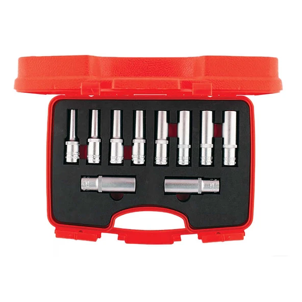 İzeltaş 10 Parça 1/2" Altı Köşe Derin Lokma Takımı - İzeltaş 1108006010 ürün görseli 1